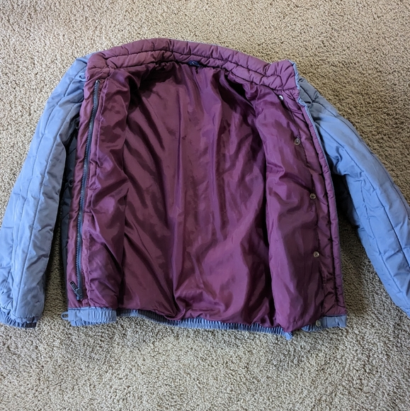Vintage Quilted Puffer Jacket. Periwinkle Blue. Sz Small - Picture 3 of 8